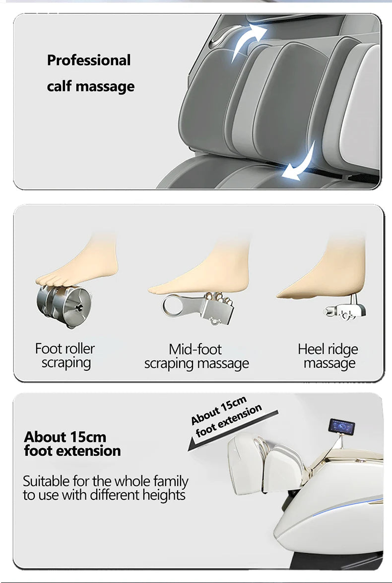 2025 Newest massage chair luxury 4D zero gravity Dual-core Full body Airbag Shiatsu Heating 3D Thai Stretch home Office chair