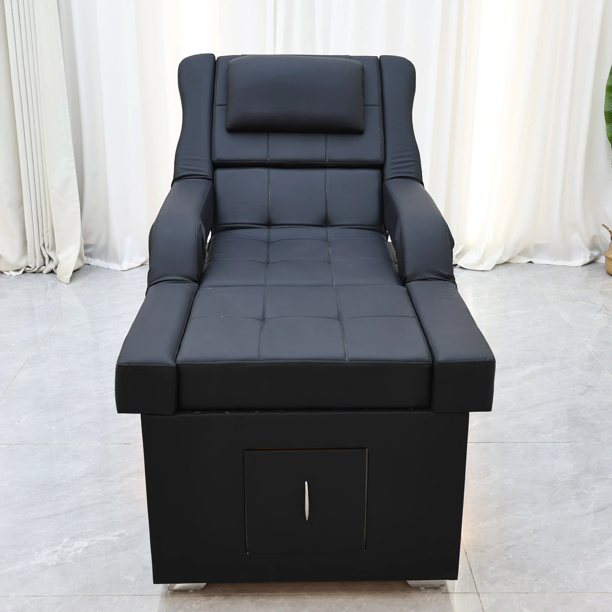 2026 Electric Adjustable Lift Shampoo Bed Massage Table All-in-One Salon SPA Massage Bed with Hair Washing Basin & Foot Bath