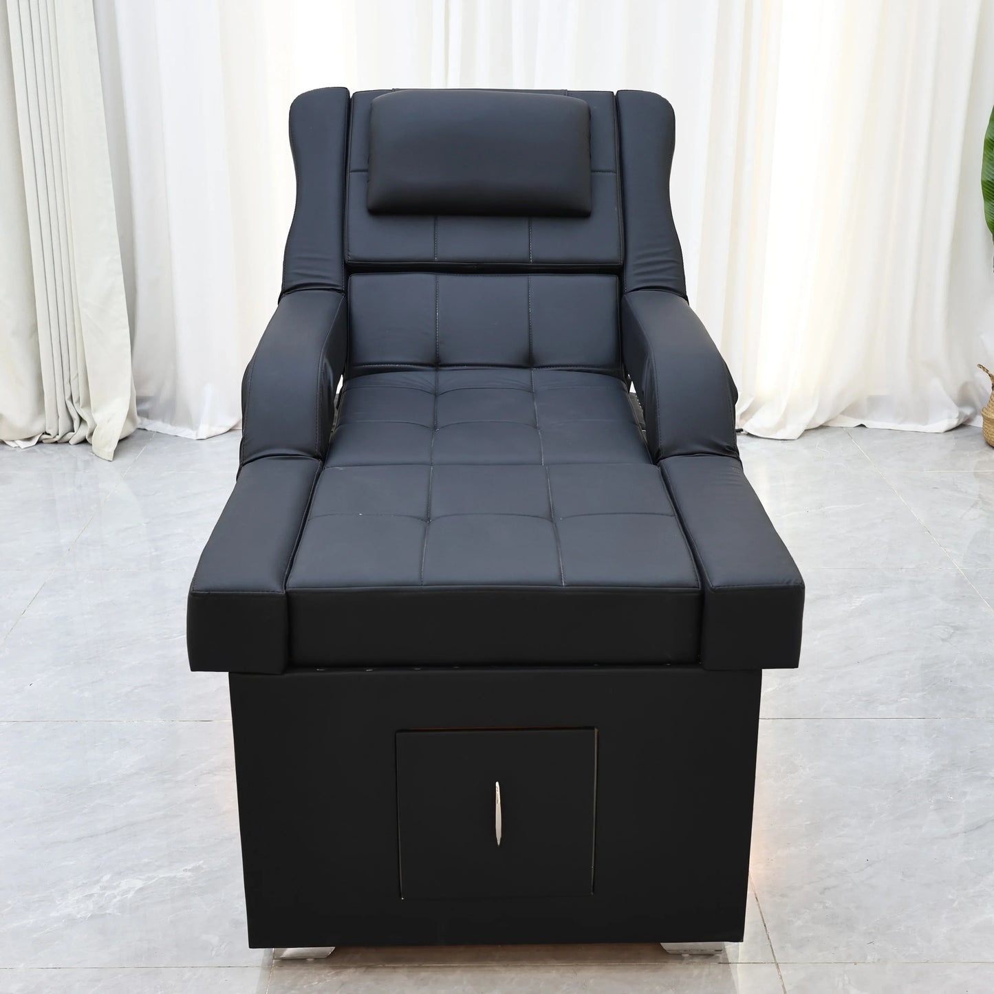 2026 Electric Adjustable Lift Shampoo Bed Massage Table All-in-One Salon SPA Massage Bed with Hair Washing Basin & Foot Bath