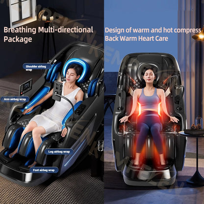 4D+ Jade 6-Rollen Massagesessel – Schwerelosigkeit, Thai-Stretch, KI-Sprache, 3 Jahre Garantie