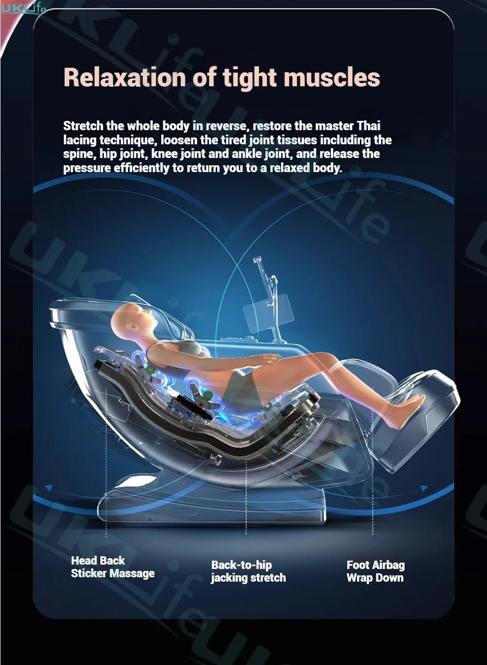2025 Upgrade 6D Jade-Rollen-Massagesessel mit KI-Sprachsteuerung, automatischem Körperscan, Thai-Stretching & Handyhalter – Schwerelosigkeit F