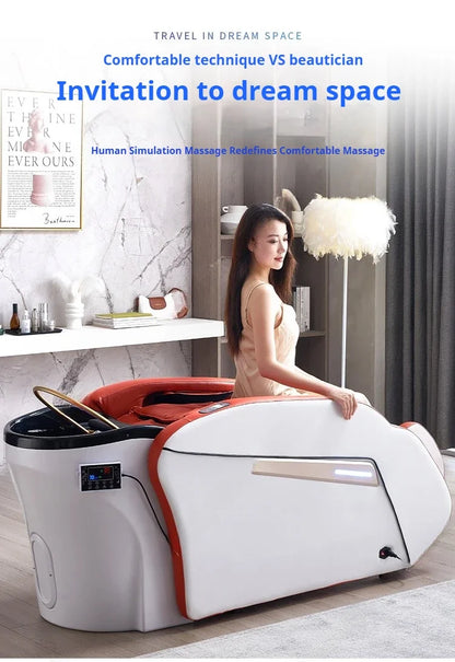 Japanischer Head Spa Shampoo Sessel Massagestuhl Massagesalon Schönheitssalon Professionelle Haarpflege Waschbecken Waschbecken Spa Möbel