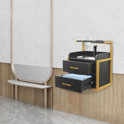 Multifunktionale Salonwagen Wandmontierter Friseurschrank Friseursalon Spezial Dauerwellen-Färbemittel-Ablageregal Möbel