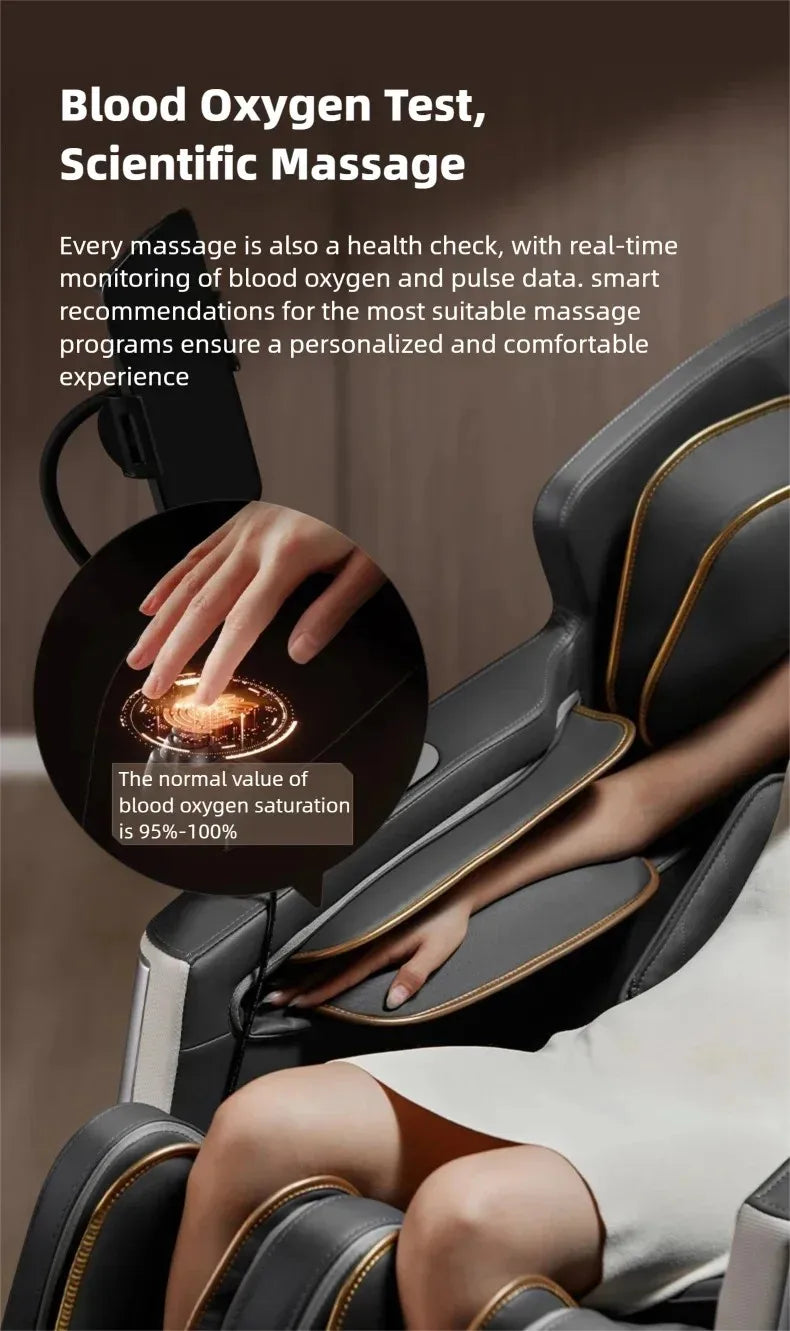 3 Jahre Garantie Elektrischer Massagesessel Intelligente Sprachsteuerung Kneten 6D+6D Dual Core Ganzkörperairbag Zuhause 3D Thai Stretch