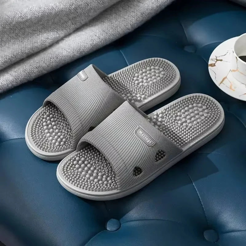 Herren-Badeschuhe aus PVC, Massage, rutschfest, einfarbig, bequem, strapazierfähig, Kühles Pool-Design