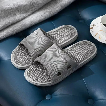 Herren-Badeschuhe aus PVC, Massage, rutschfest, einfarbig, bequem, strapazierfähig, Kühles Pool-Design