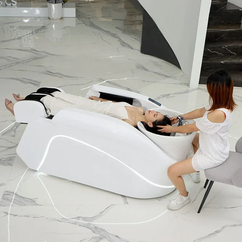 Kopfhautmassage-Shampoo-Bett Shampoo Waschen Friseurbecken Professionelle Ausrüstung Stuhl Chaise Friseursalon