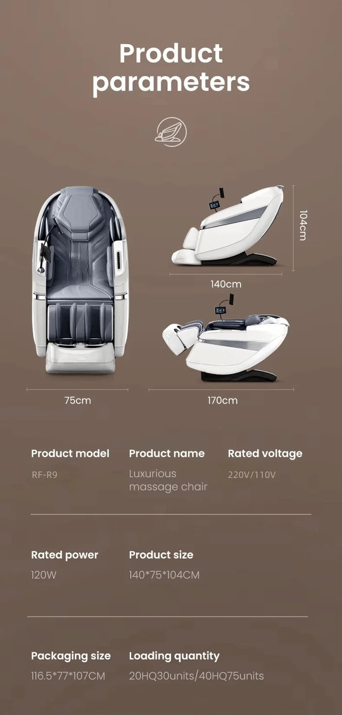 Massage Chair Full Body New Model Home Office Factory Electric Heating Kneading Luxury Zero Gravity Recliner Massage Chair
