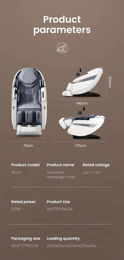 Massage Chair Full Body New Model Home Office Factory Electric Heating Kneading Luxury Zero Gravity Recliner Massage Chair