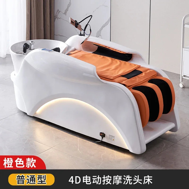 Elektrisches intelligentes Massage-Shampoo-Bett für Friseursalons, spezielles Begasungs-Kopfbehandlungs-Wasserzirkulationsbett