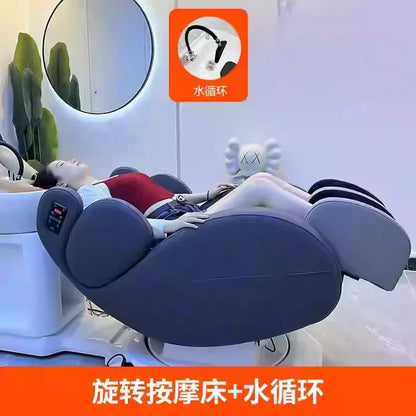 2026 Intelligent electric massage silk domain hair care chair, hair salon flushing bed, hairdressing chair, multifunctional