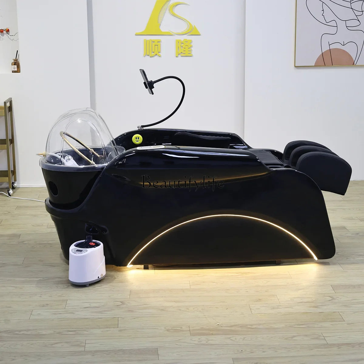 06Qualität Multifunktionales automatisches intelligentes elektrisches Shampoo-Bett Spezial-Massage-Shampoo-Bett für Schönheitssalon