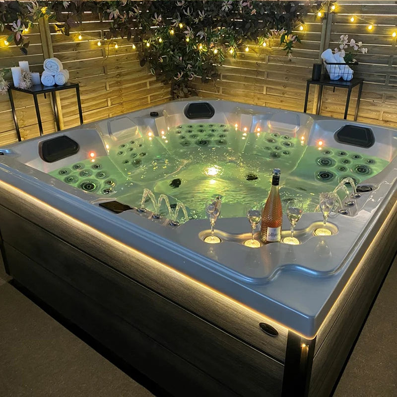 5 Personen Hydrotherapie Badewanne Whirlpool Massage Außenwhirlpool