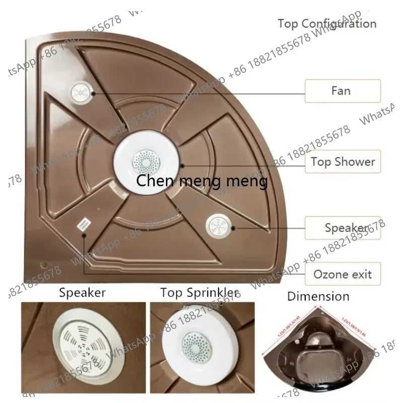 Home Badezimmer Musikfunktion Glas Luxus Dampfduschkabine Sauna M178