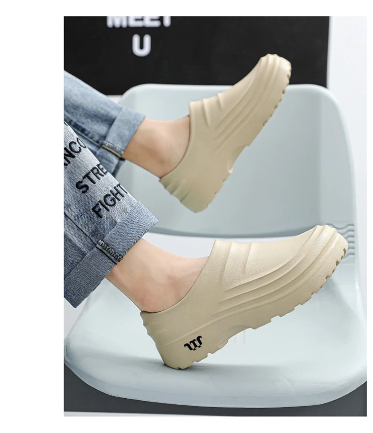 Summer Chef Shoes Anti Slip and Oil Proof Work Shoes Lazy Slippers  Casual Trendy Slippers One Step Fashion Shoes Sports Shoes