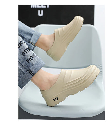 Summer Chef Shoes Anti Slip and Oil Proof Work Shoes Lazy Slippers  Casual Trendy Slippers One Step Fashion Shoes Sports Shoes