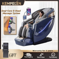 6D+ Dual-Core Massage Chair with 6-Hand 3D Therapy, Long SL Track & Heat – AI Voice Smart Relaxation for Total Body Comfort