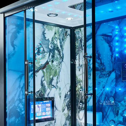 Customization Luxury Steam Shower Room with Jacuzzier Tub Hydro Therapy Massage Steam Bath Room Glass Shower Cabin Wet Sauna Roo