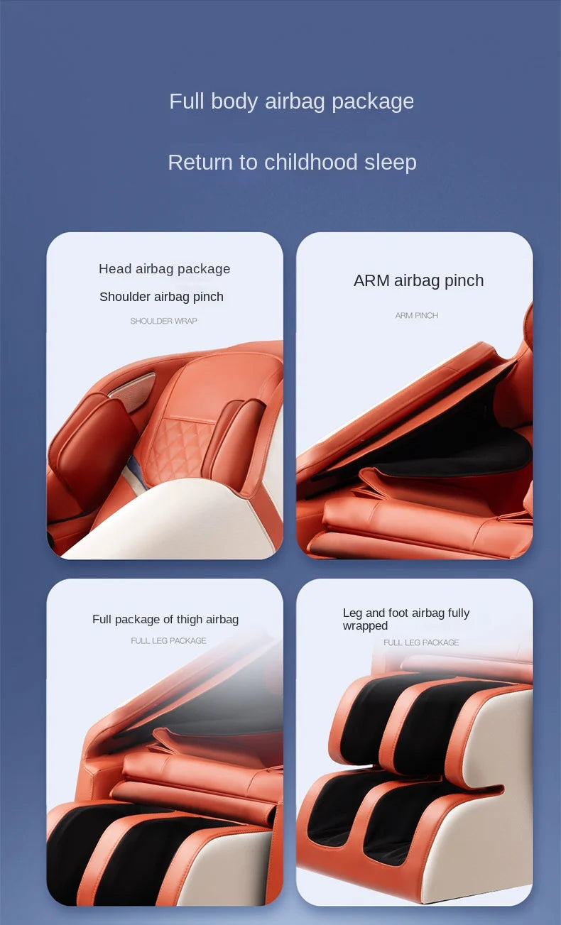 Luxury Modern Multifunctional Air Pressure 3D Message Chair 4D Zero Gravity Heating Shiatsu Massage Chair For Head Foot Body