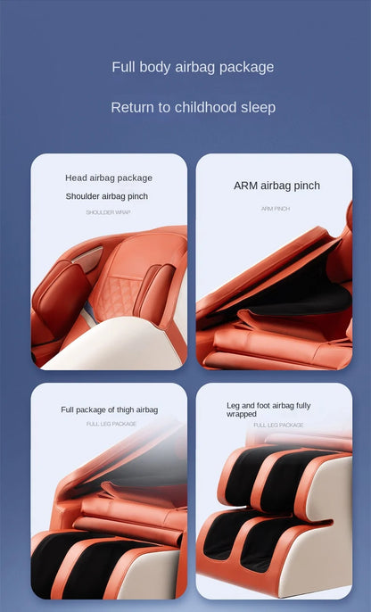 Luxury Modern Multifunctional Air Pressure 3D Message Chair 4D Zero Gravity Heating Shiatsu Massage Chair For Head Foot Body