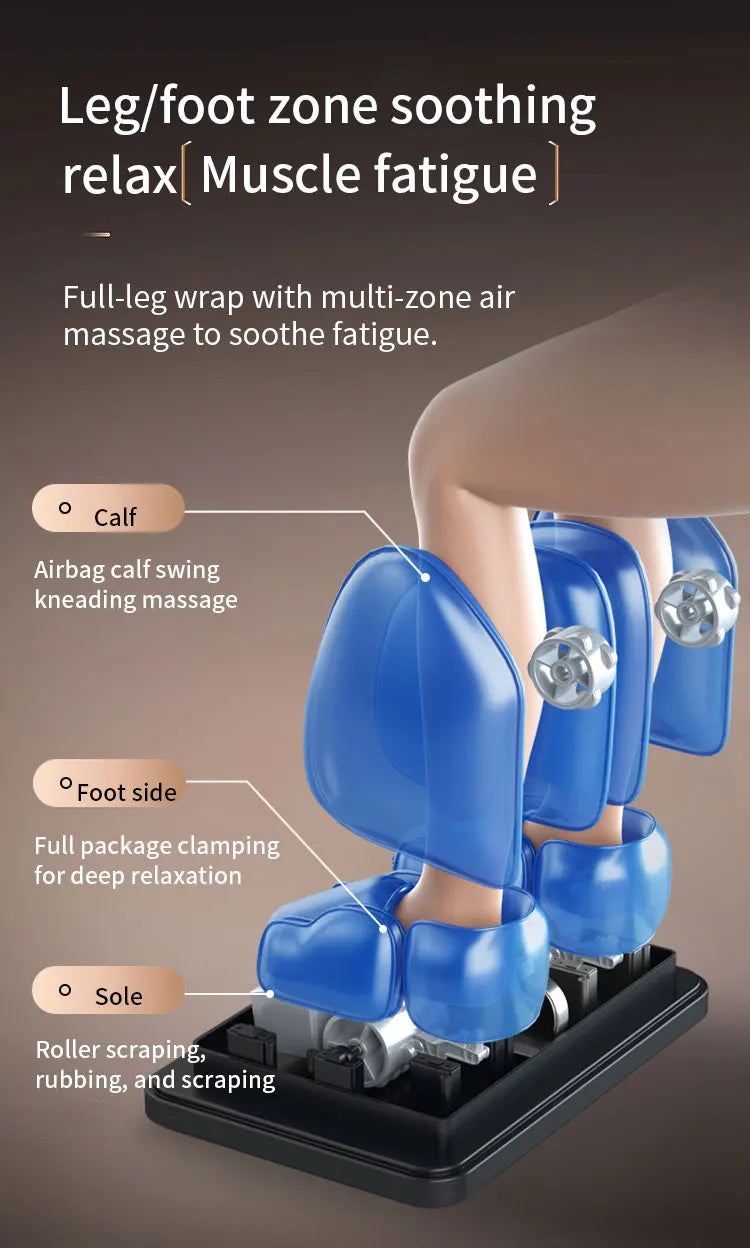 Zero Gravity Luxus Shiatsu Ganzkörper-Luftstreckungs-Doppelkern-Massagesessel