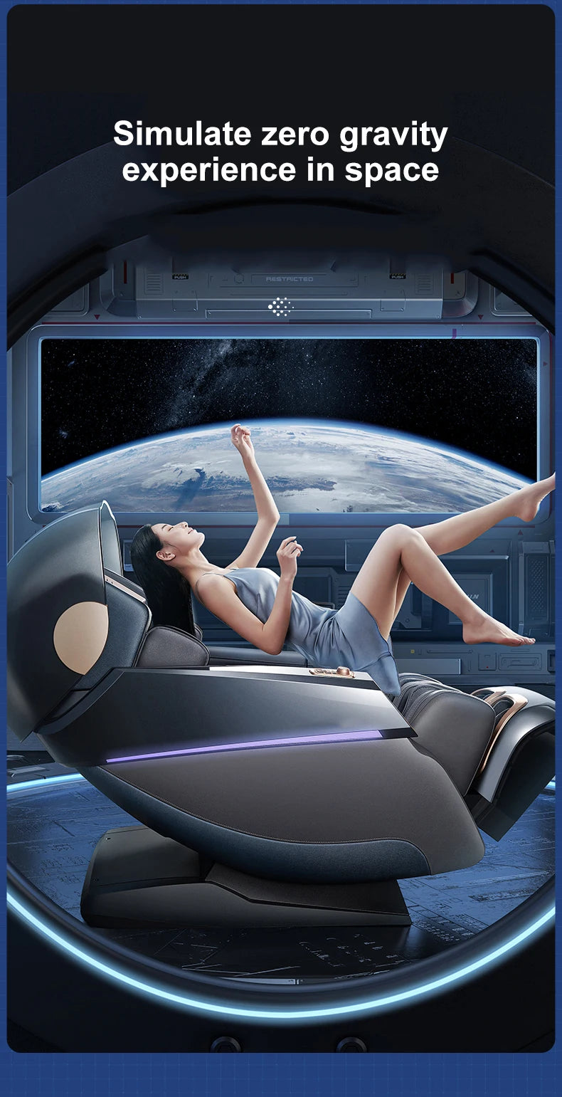 Home Use Automatic Multi-Function Full-Body Space Capsule Zero-Gravity Smart SL Dual-Track Massage Chair - Factory Direct