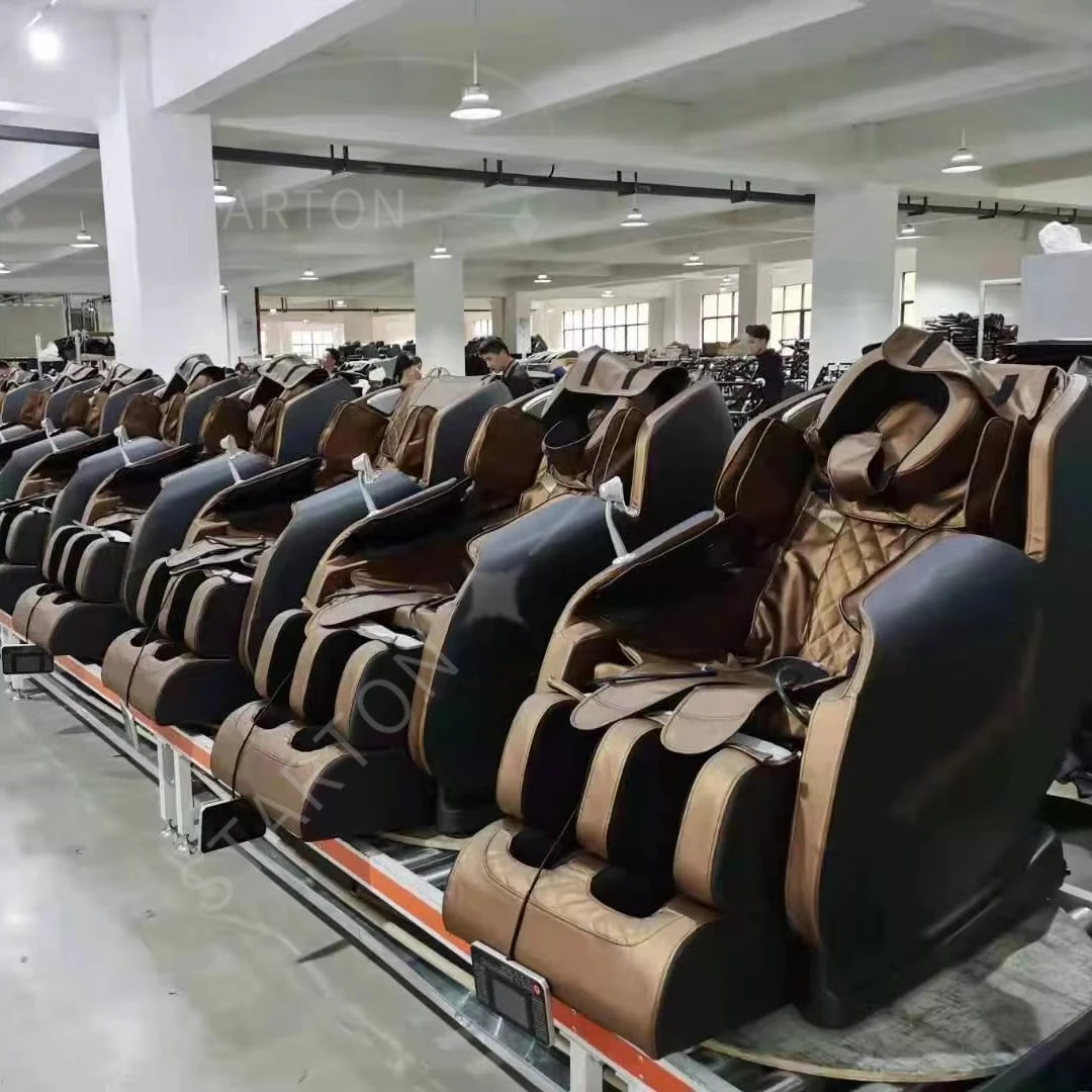 Best Quality Luxury Zero Gravity Electric Massage Chair Hot Sell Smart Leather Chair for Body and Foot Relaxation for Home Use