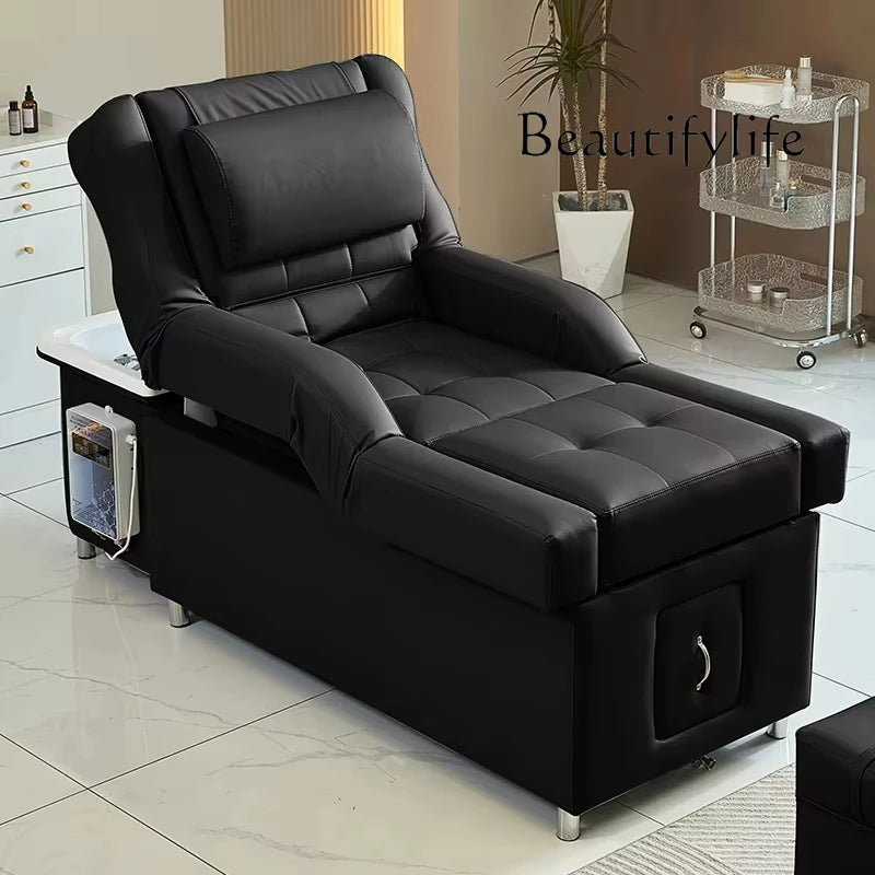 Gesundheits-Fußmassage Schönheitssalon Spezielles Shampoo-Bett Elektrisch höhenverstellbares Fußmassagesofa-Bett Schönheitssalon High-End-Kopftherapiebett33