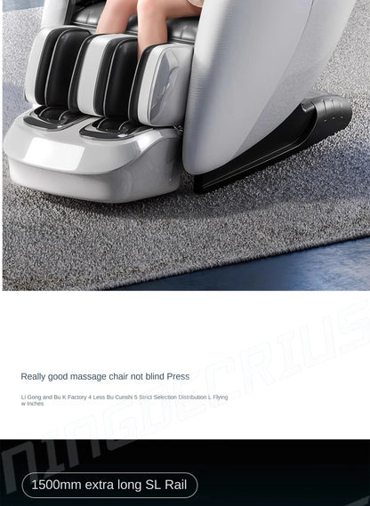 Luxury 4D SL Track 3D Zero Gravity Massage Chair Modern High End Electric Dual Core Zero Gravity Full Body  Massage Chair