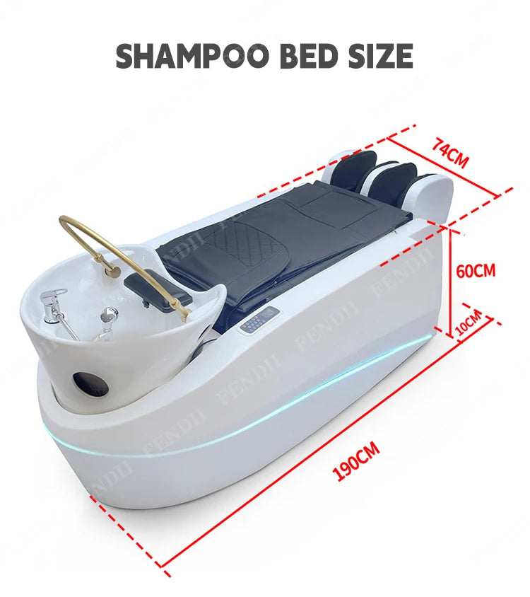 Ganzkörpermassage-Haar-Spa-Elektro-Wasserkreislauf-Shampoo-Bett für Friseursalon