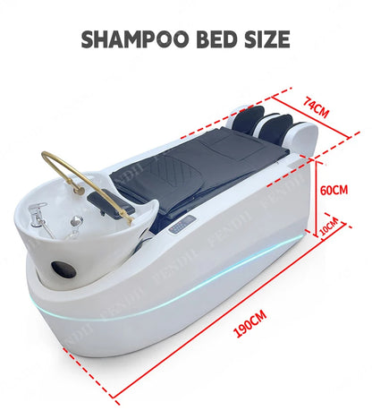 Ganzkörpermassage-Haar-Spa-Elektro-Wasserkreislauf-Shampoo-Bett für Friseursalon