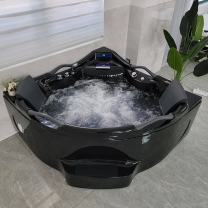 Black Acrylic Massage Bath Tubs Bathtubs & Whirlpools Corner Massage Bathtub Hot Tub for Soaking