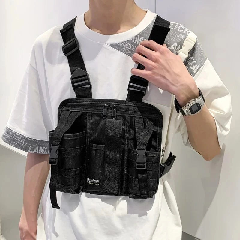 2025 Hip-Hop Streetwear Chest Bag – Unisex Tactical Vest Backpack with Multi-Function Pockets for Sport &amp; Travel