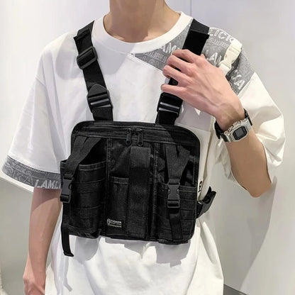 2025 Hip-Hop Streetwear Chest Bag – Unisex Tactical Vest Backpack with Multi-Function Pockets for Sport &amp; Travel