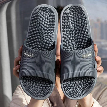 Herren-Badeschuhe aus PVC, Massage, rutschfest, einfarbig, bequem, strapazierfähig, Kühles Pool-Design