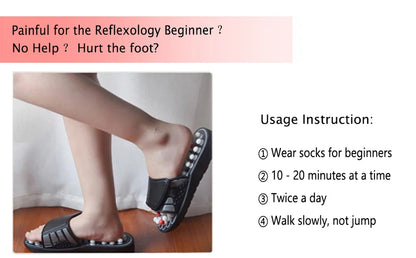 Acupressure Massage Slippers, Foot Massager for Feet Care Reflexology Sandals Sore Plantar Fasciitis Arch Neuropathy Pain Relief