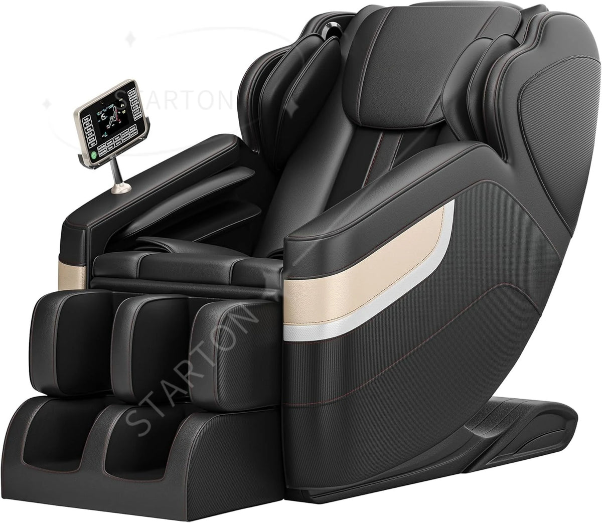 Ganzkörpermassage-Sessel, Zero-Gravity-Massageliege mit 6 Automatikmodi, Ganzkörper-Airbags, Bluetooth, für Büro geeignet
