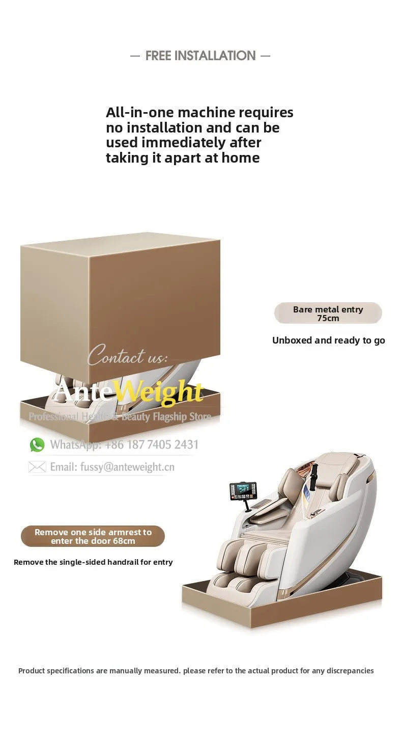 Fauteuil de massage électrique SL-Track, capsule spatiale compacte, massage automatique du corps entier |   Fauteuil inclinable multifonction pour la maison