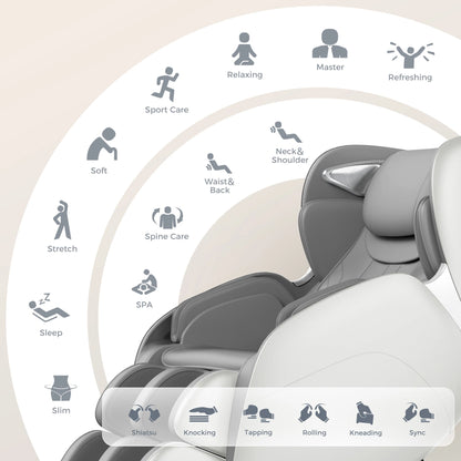 2 Jahre Garantie 4D SL Airbag Zero Gravity Ganzkörper-Massagesessel Home 3D Büro-Fußroller Shiatsu Bürostuhl Massagesofa