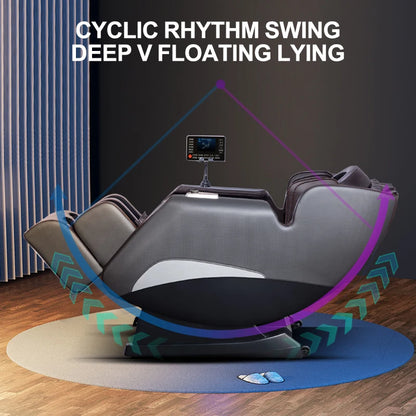 Full Body Massage Chair with Zero Gravity, Massage Chair Recliner with Heating, Airbags, Bluetooth Speaker, Foot Roller 110/220V