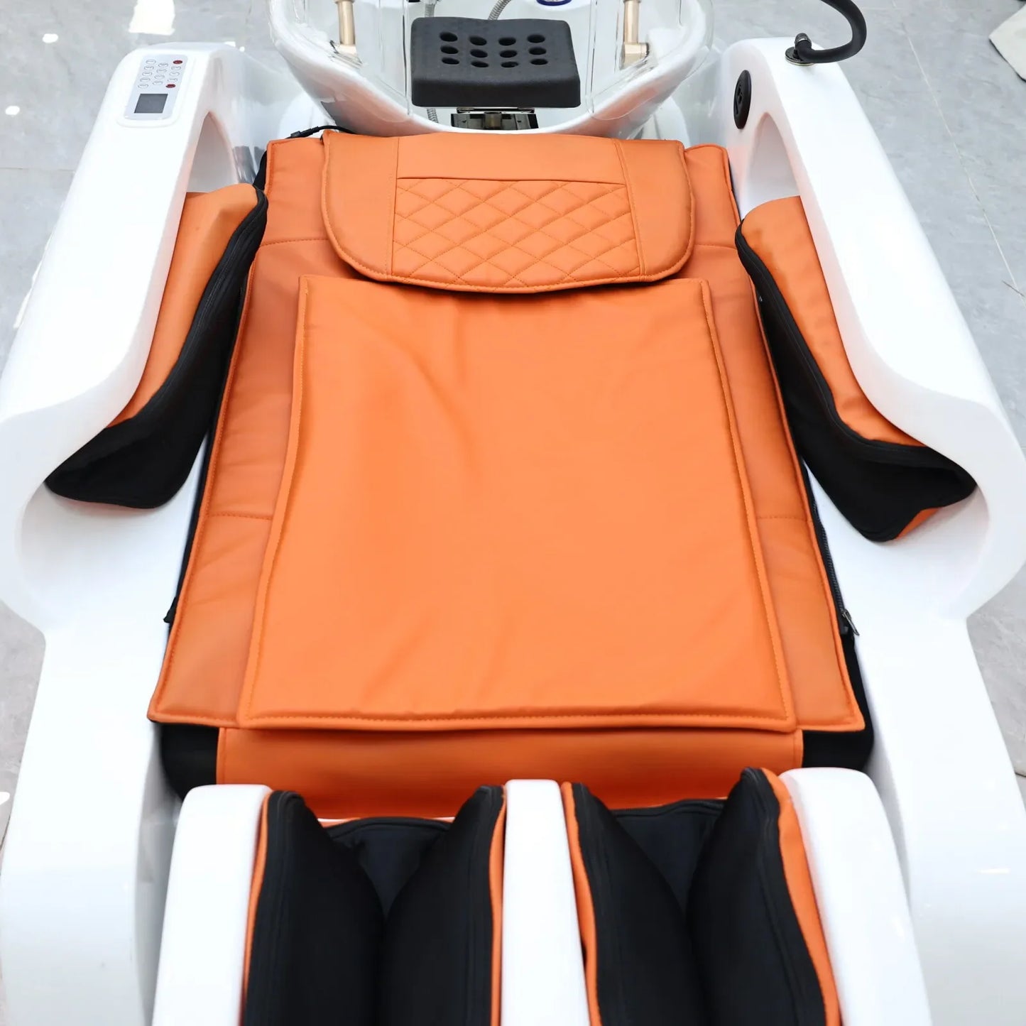 2026 Salon Shampoo-Massagebett mit integriertem Elektromassagegerät, Hydrotherapie Kopf-SPA, Gewerbemöbel, automatisch