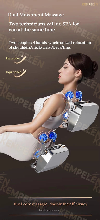 4D-Dual-Core-Massagesessel | Synchronisierte 4-Hand-Massage • Dual SL-Schiene • Ganzkörper-Airbags | Intelligenter Körperscan