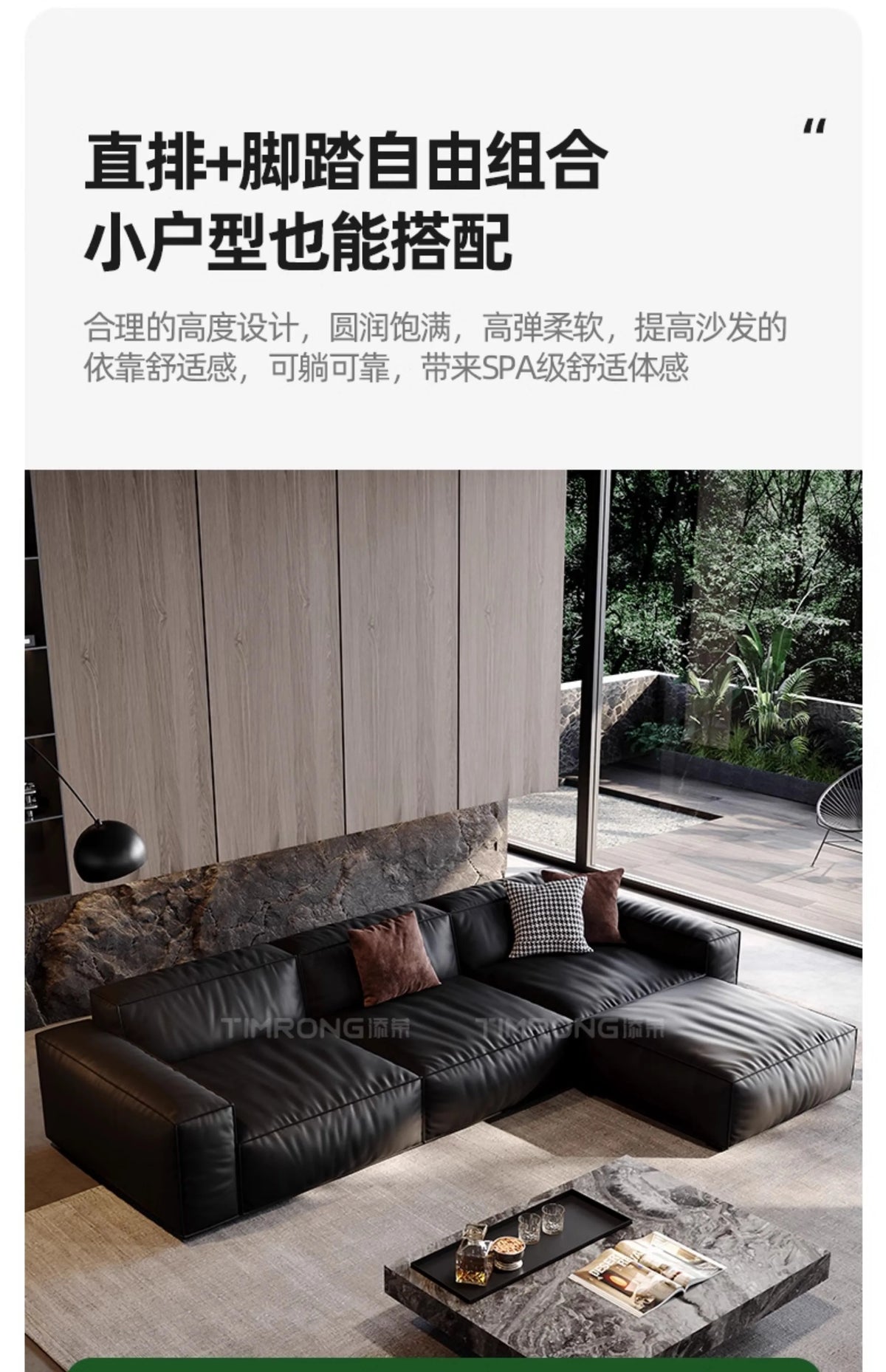 Family Italian Living Room Sofas Genuine Leather Sectional Apartment Relaxing Sofa Elegant Comfortable Muebles Home Furniture