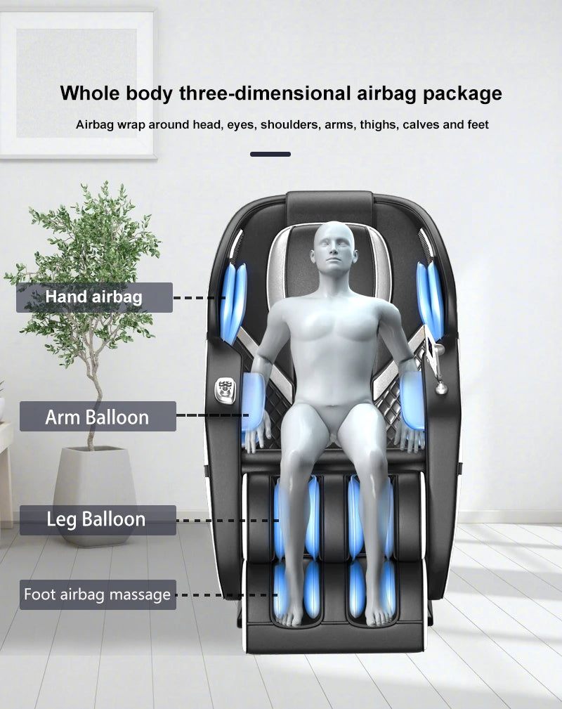OEM Modern Shiatsu Massager Blood Circulation SL Track Full Body Luxury 4d Ai Zero Gravity Massage Chair
