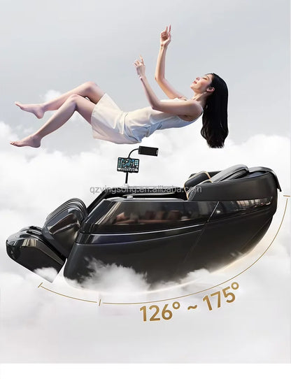 Full body zero gravity heating deep tissue massage chair, Bluetooth roller massage chair