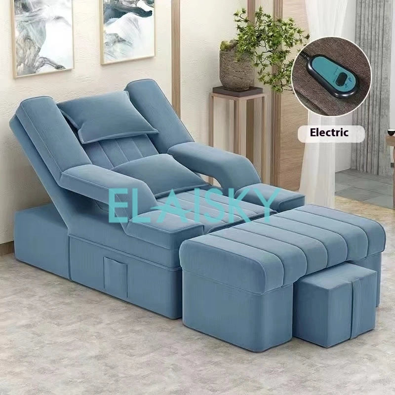Electric Reclining Chair Foot Massage Sofa Foot Massage Foot Bath Bed Nail Eyelash Beauty Salon Sofa Chairs Cozy Massage Sofa