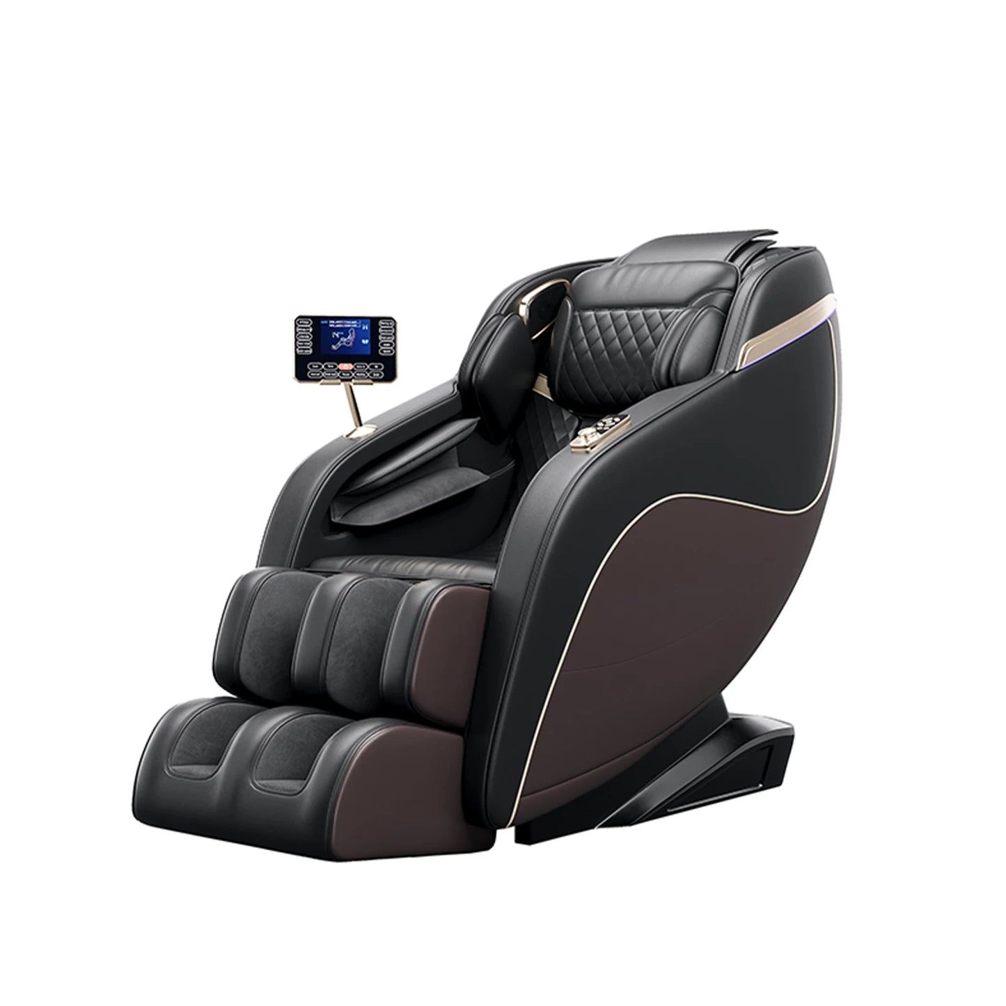 Luxus trifft auf Technologie! Schwereloser Massagesessel mit SL-Schiene, Shiatsu, beheizter Rücken- & Wadenmassage, Fußrollen,