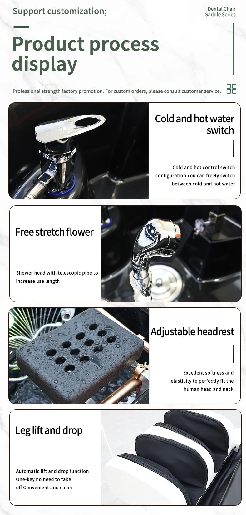 Moderne automatische Friseursalonmöbel Multifunktionale Schönheitssalon-Massage-Shampoo-Haarwaschstuhl mit Becken