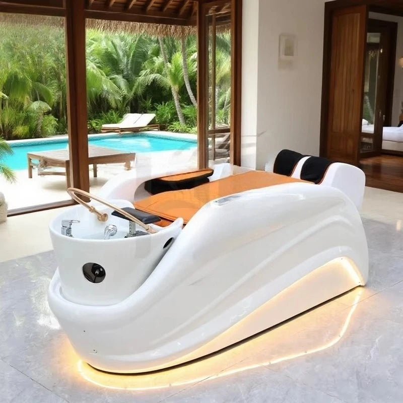 Head Spa Therapie Wasserkreislauf Shampoo Massagebett Salonmöbel