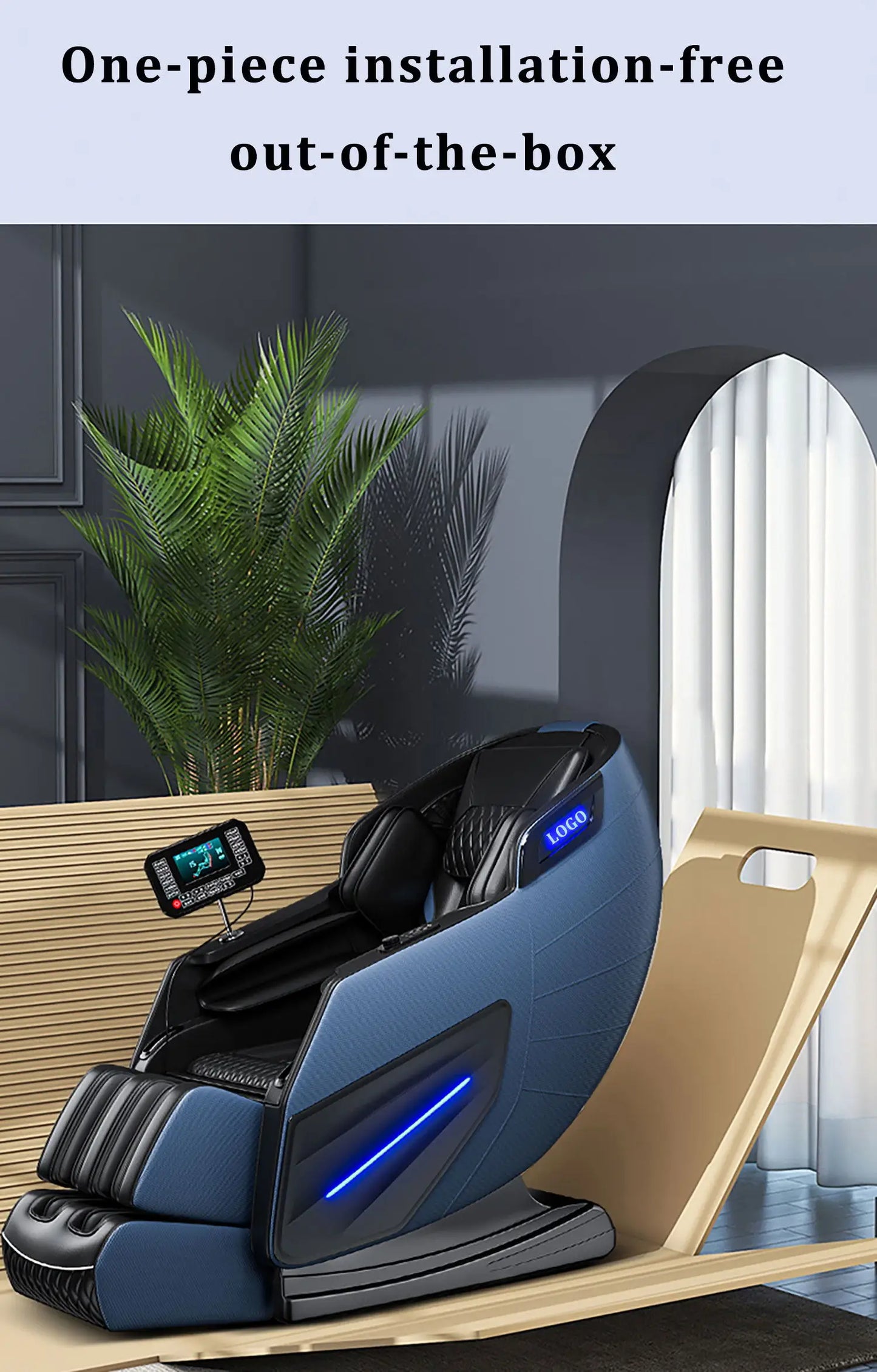 3  Year Warranty UKLife 4D SL-Track Full Body Air Bag Zero Gravity  Luxury Electric Massager Chairs For Office  Massage Sofa